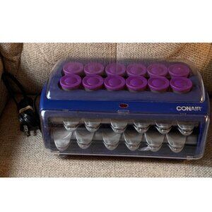 Conair HS33T 12 Jumbo Hot Hair Styling Rollers w/ 12 Claw Clips